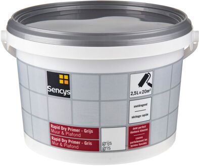 Sencys Primer Rapid Dry Muur & Plafond Grijs 2,5l
