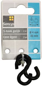 Sencys S-haak - Staal - Gelijk - Diam. 4x35mm