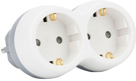 Sencys Schuko Domino Stekkerdoos 2x16a Wit