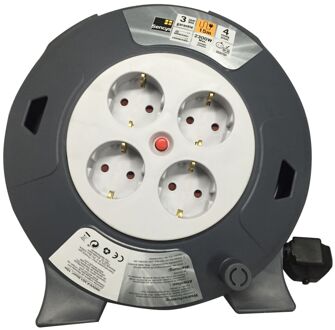 Sencys Schuko Haspel 15m 3g1.0 Grijs