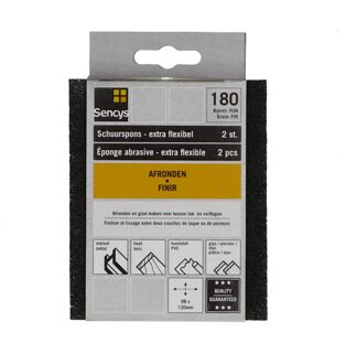 Sencys Schuurpad - P180 - Zwart - 120x98x13mm - 2 Stuks