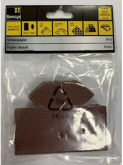 Sencys Schuurpapier K60/80/120 – 30 Stuks