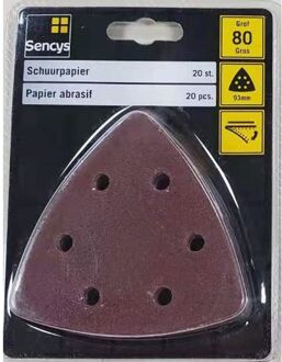 Sencys Schuurpapier K80 93mm – 20 Stuks