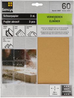 Sencys Schuurvel A/o 230x280mm P60 3st