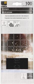 Sencys Schuurvel - P100 - Zwart - 115x280mm - 3 Stuks