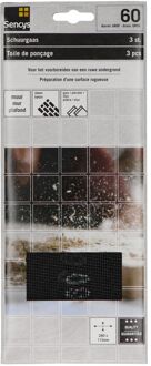 Sencys Schuurvel - P60 - Zwart - 115x280mm - 3 Stuks