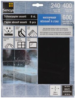 Sencys Schuurvel Wet&dry Mix P240/400/600 6st