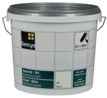 Sencys Senc Voorstrijk Gevelverf - Mat - Wit - 5,0l
