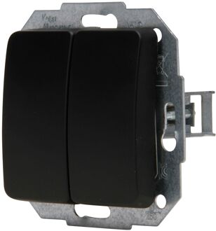 Sencys Serieschakelaar Ottawa - Mat-zwart - Inbouw