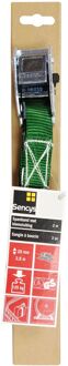 Sencys Sjorband Zonder Ratel Groen - 2,5mx25mm - 250kg - 2 Stuks