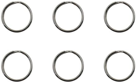 Sencys Sleutelring - Nikkel - 16x1mm - 6 Stuks