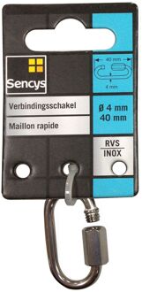 Sencys Snelschakel - Rvs - Diam. 4x40mm