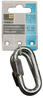 Sencys Snelschakel - Verzinkt - Diam. 7x65mm - 2 Stuks