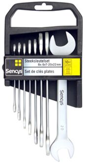 Sencys Steeksleutelset Chroom – 8 Stuks