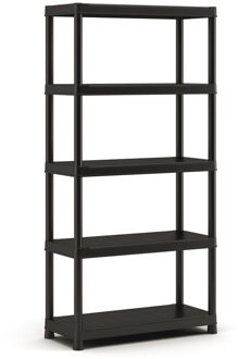 Sencys Stellingkast - 187x90x60cm - Draagkracht 80kg - Zwart