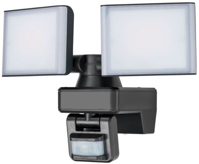 Sencys Straler Zwart 2x15w Met Sensor