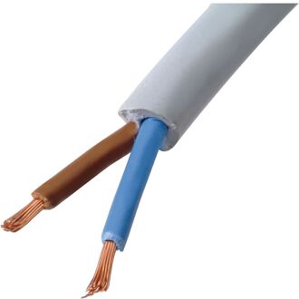 Sencys Stroomkabel Vtlb 10m 2x0,75 Mm² Wit