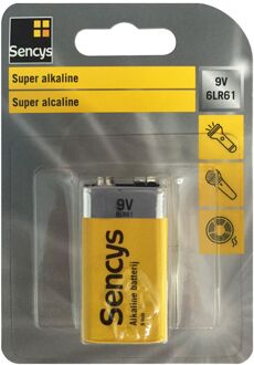 Sencys Super Alkaline Batterij 9v/6lr61