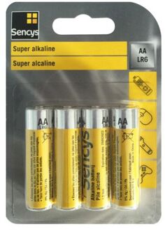 Sencys Super Alkaline Batterij Aa/lr6 4 Stuks