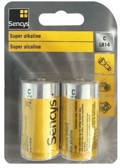 Sencys Super Alkaline Batterij C/lr14 2 Stuks