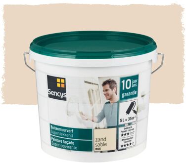 Sencys Superdekkend Buitenmuurverf Muurverf - Mat - Zand - 5l