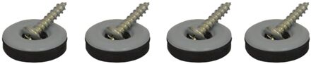 Sencys Teflon Glijders Om Te Schroeven 38mm Grijs 4st.