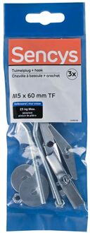 Sencys Tuimelplug Staal - Diam. 5x60mm - 3 Stuks
