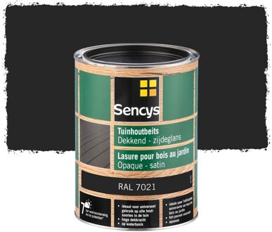 Sencys Tuinhoutbeits Dekkend Zijdeglans Ral7021 2,5l