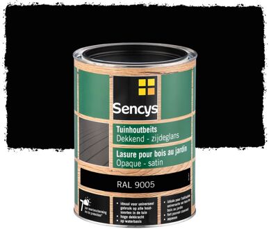 Sencys Tuinhoutbeits Dekkend Zijdeglans Ral9005 2,5l