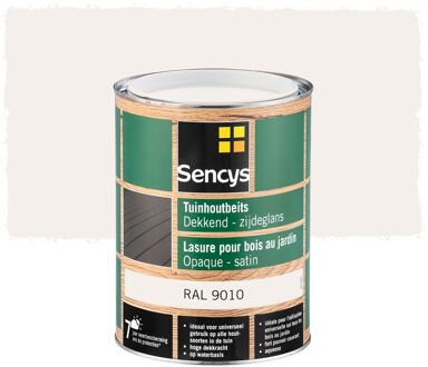 Sencys Tuinhoutbeits Dekkend Zijdeglans Ral9010 2,5l
