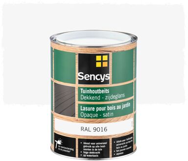 Sencys Tuinhoutbeits Dekkend Zijdeglans Ral9016 2,5l