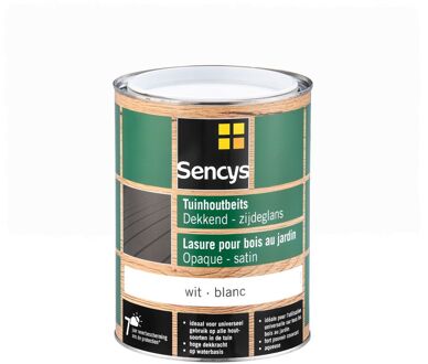 Sencys Tuinhoutbeits Dekkend Zijdeglans Wit 2,5l