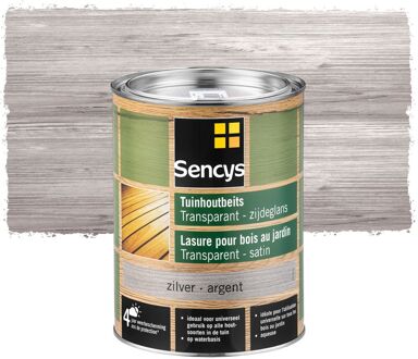 Sencys Tuinhoutbeits Semi-transparant Metal Silver 2,5l