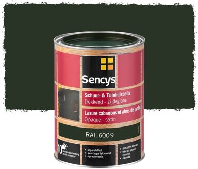 Sencys Tuinhoutbeits Tuinhuis En Schutting Dekkend Zijdeglans Ral6009 2,5l
