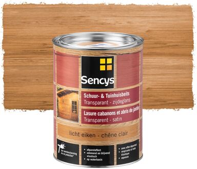 Sencys Tuinhoutbeits Tuinhuis En Schutting Transparant Lichte Eiken 2,5l