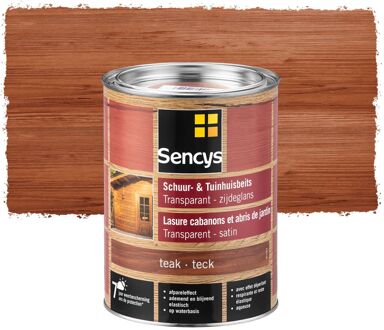 Sencys Tuinhoutbeits Tuinhuis En Schutting Transparant Teak 2,5l