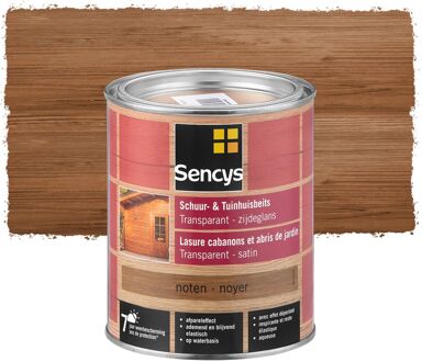Sencys Tuinhoutbeits Tuinhuis En Schutting Transparant Walnoot 0,75l