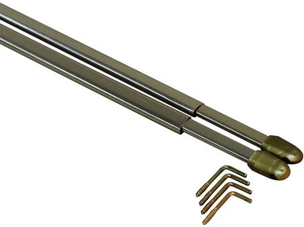 Sencys Uitschuifbare Gordijnroede Goud 60-90 Cm 2 Stuks