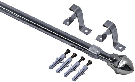 Sencys Uitschuifbare Gordijnroede Zilver 75-125cm