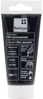 Sencys Ultra Geconcentreerde Kleurstof Voor Verf Sencys Zwart 50ml