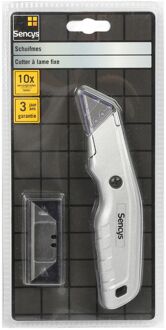 Sencys Universeel Mes Met 10 Vervangmessen