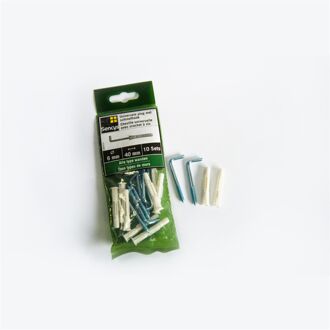 Sencys Universele Plug Met Schroefhaak Van Kunststof - Diam. 6x40mm - 10 Stuks