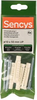 Sencys Universele Plug Nylon - Diam. 10x50mm - 4 Stuks