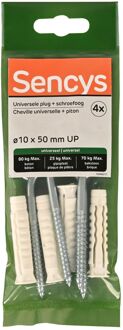 Sencys Universele Plug Nylon - Diam. 10x50mm - 4 Stuks