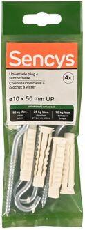 Sencys Universele Plug Nylon - Diam. 10x50mm - 4 Stuks