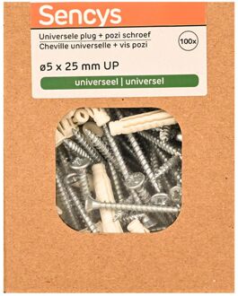 Sencys Universele Plug Nylon - Diam. 5x25mm - 100 Stuks