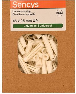 Sencys Universele Plug Nylon - Diam. 5x25mm - 200 Stuks