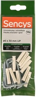 Sencys Universele Plug Nylon - Diam. 6x30mm - 10 Stuks
