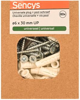 Sencys Universele Plug Nylon - Diam. 6x30mm - 80 Stuks