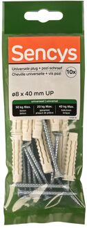 Sencys Universele Plug Nylon - Diam. 8x40mm - 10 Stuks